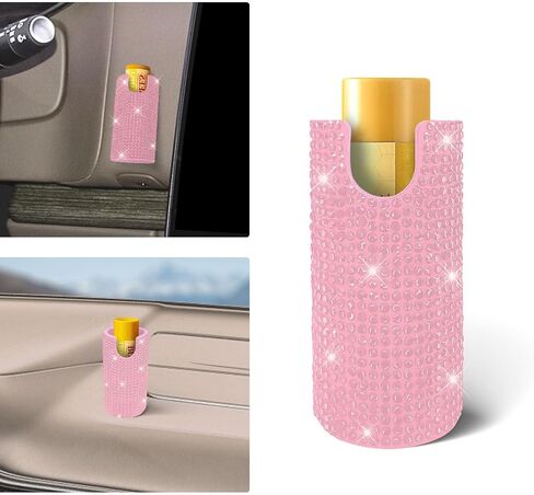 OYIXIO chapstick holder for car, Upright Lip Balm Holder -- No Melt, bling car accessories for women,Suitable for Most Vehicles.(White in Saudi Arabia