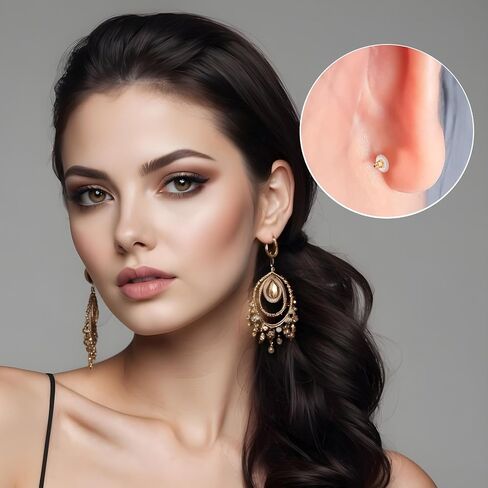 Earring Backs for Studs, 50 Pcs Locking Secure Earring Backs Replacements for Droopy Earrings Gold & Silver Bullet Clutch Earring Backs with Pad with Pad Soft Earring Stoppers for Women Men in Saudi Arabia