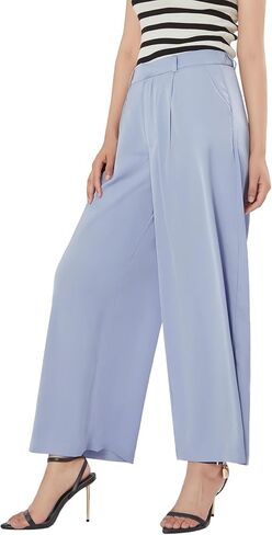 Women High Waist Casual Wide Leg Long Pants Trousers in Saudi Arabia