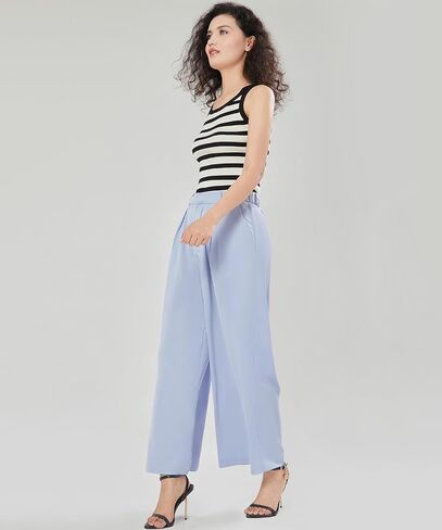 Women High Waist Casual Wide Leg Long Pants Trousers in Saudi Arabia