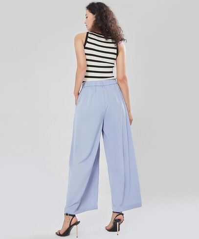 Women High Waist Casual Wide Leg Long Pants Trousers in Saudi Arabia