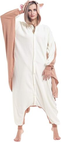 بيجامات للكبار من النساء والرجال قطعة واحدة من القطيفة على شكل حيوانات أزياء الهالوين in Kuwait