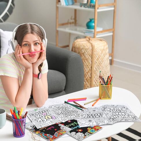 Blosssound 2 Pcs Adult Swear Words Coloring Book Sweary Words Coloring Pages for Stress Relief and Relaxation Motivational Quotation Designs Get Well Soon Gift Birthday Gifts for Women Adult Friends in Saudi Arabia