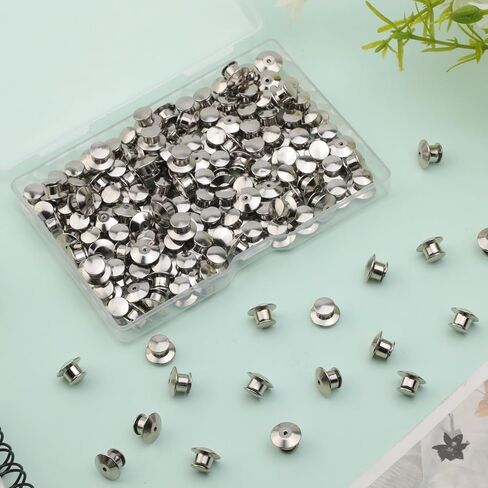 YGAOHF 60PCS Locking Pin Backs for Enamel Pins, Secure Pin Backs, Copper Pin Backs Locking, Silver Pin Keepers Locking Clasp, Pin Locks for Backpack, Brooches, Pins, Insignia, Name Tag, Display Books in Kuwait