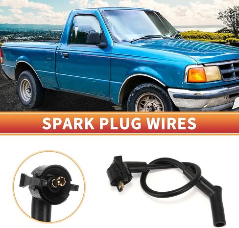 ACROPIX Car Spark Plug Coil Wires الإشعال لفائف تسخير كابل مناسب لفورد رينجر 1998-2000 V6 3.0L NoF8PZ-12259-CA/F8PZ12259CA - حزمة من 6 in Saudi Arabia