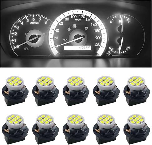 10PCS T10 194 168 Car Dash Instrument LED Light Bulbs with Twist Lock Socket, Bright Panel Gauge Cluster Dashboard Light Bulbs, Car Interior Replacement Bulbs for Map Dome Lights (Pink&Purple) in Saudi Arabia