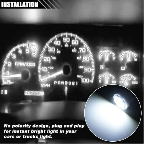 10PCS T10 194 168 Car Dash Instrument LED Light Bulbs with Twist Lock Socket, Bright Panel Gauge Cluster Dashboard Light Bulbs, Car Interior Replacement Bulbs for Map Dome Lights (Pink&Purple) in Saudi Arabia