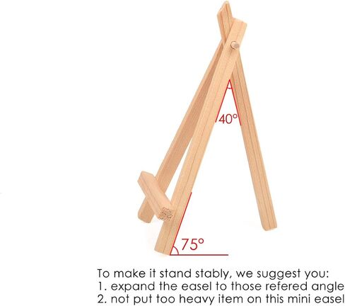 س. نمط مميز 12 قطعة [صغير 6 بوصة] حامل خشبي للعرض المكتبي حامل حامل للوحات والبطاقات والصور in Kuwait