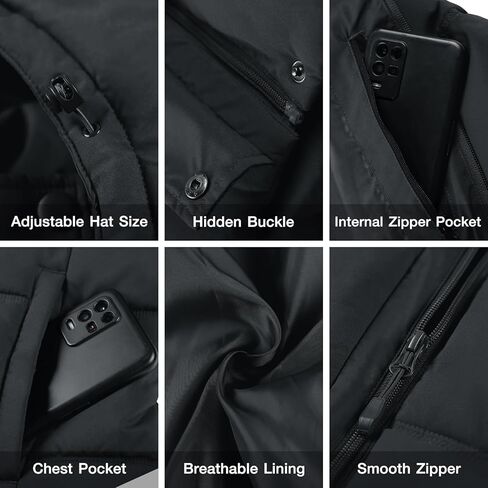 CAMLE CROWN Women's Puffer Jacket Coat Winter Warm Hooded Jacket Down Jacket Outerwear in Kuwait