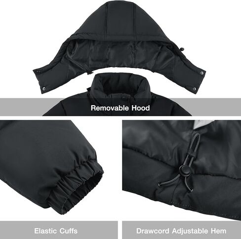 CAMLE CROWN Women's Puffer Jacket Coat Winter Warm Hooded Jacket Down Jacket Outerwear in Kuwait