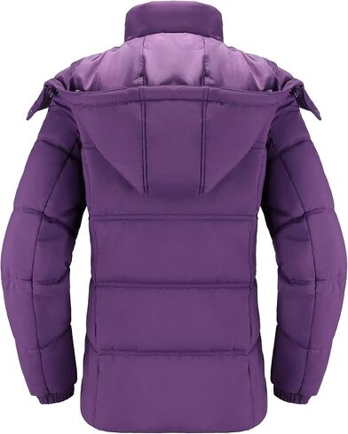 CAMLE CROWN Women's Puffer Jacket Coat Winter Warm Hooded Jacket Down Jacket Outerwear in Kuwait