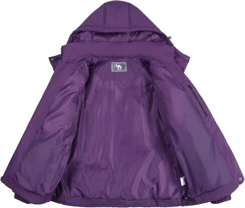 CAMLE CROWN Women's Puffer Jacket Coat Winter Warm Hooded Jacket Down Jacket Outerwear in Kuwait