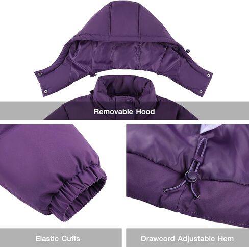 CAMLE CROWN Women's Puffer Jacket Coat Winter Warm Hooded Jacket Down Jacket Outerwear in Kuwait