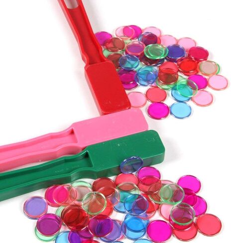 hand2mind Transparent Magnetic Chips Kit with 3 Magnetic Wands, Math Counters for Kids, Magnetic Counters, Counting Manipulatives, Math Manipulatives, Game Tokens, Counters for Kids Math (150 Chips) in Saudi Arabia
