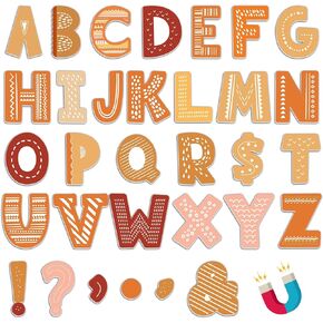 Qyeahkj 103 Pcs Boho Rainbow Magnetic Letters 2’’ Magnetic Letters for Classroom Whiteboard Fridge Magnetic Alphabet Letters Kit for Toddlers Educational Tool for Preschool Home Learning Spelling