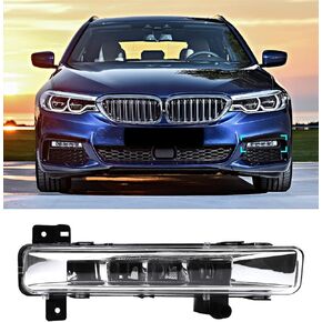 Front Right Side Bumper LED Fog Light Replacement, Compatible with BMW G30 G31 G38 520i 530i 540i 550i G32 630i 640i (2018-2020) Right Replace OEM 63177349132, Passenger Side Fog Lamp Assembly