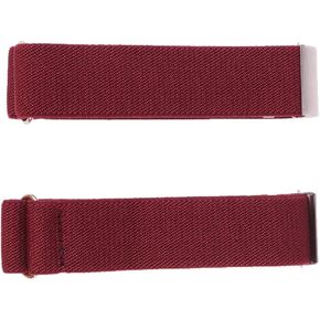 SUPVOX 1 Pair Elastic Sleeve Garter Non Slip Adjustable Armbands Shirt Garters Sleeve Holders for Men Women 2.5cm (Wine Red)