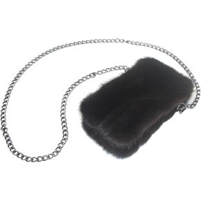 Opulent Danish Mink Fur Elegance Handbag with Genuine Sheepskin Lining - Ethical Luxury, Spacious Sophistication
