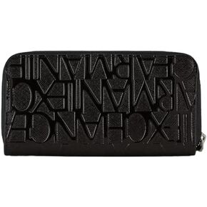 A｜X ARMANI EXCHANGE All Over Logo Zip Wallet Wristlet