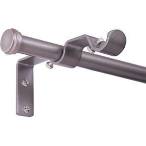 Kenney KN76108 Double Curtain Rod Conversion Kit, 42-120" Adjustable Length, Oil Rubbed Bronze Finish, 5/8" Diameter Steel Tube