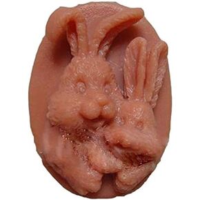 Silicone Molds Rabbit Couples, Halloween Theme, Animals DIY Craft Art Handmade Soap Making Molds - Handmade Soap for Gift - Soap Making Supplies by YSCENL