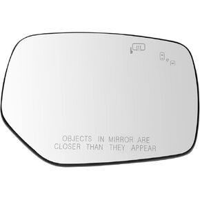 TRQ Mirror Glass Heated Blind Spot RH Side for Subaru Legacy Outback WRX