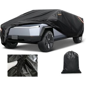 Heavy Duty Truck Cover for Tesla Cybertruck - Reinforced PU Coating,Waterproof 420D Oxford Fabric,All-Weather Protection Car Cover, Breathable Design