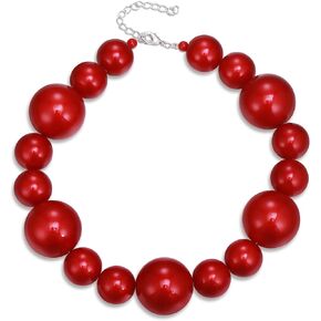 EleQueen Gorgeous Beads Choker Necklace for Women, Elegant Statement Costume Stylish Necklace Choker Costume Jewelry
