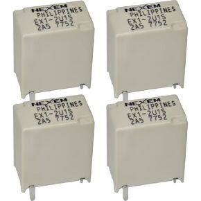 Relay EX1-2U1S(Pack of 4), 12VDC 5-Pin Relay - Reliable TIPM Fuel Pump Relay Solution, Replaces EX1-1F1J