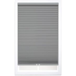 DEZ FURNISHINGS Cordless 1.5" Blackout Cellular Shade, Energy Saver, 35.5" W x 64" H, Anchor Gray
