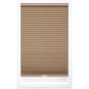 DEZ FURNISHINGS Cordless 1.5" Blackout Cellular Shade, Energy Saver, 23.5" W x 54" H, Latte