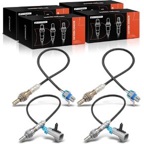 A-Premium Set of 4 O2 Oxygen Sensor (UPstream and Downstream) Compatible with Chevy, GMC, Cadillac & Pontiac - Silverado 1500, Malibu, Tahoe, Sierra 1500, Yukon, Escalade
