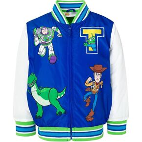 Disney Toy Story Cars Zip Up Varsity Bomber Jacket Toddler to Little Kid Sizes (2T - 7-8)