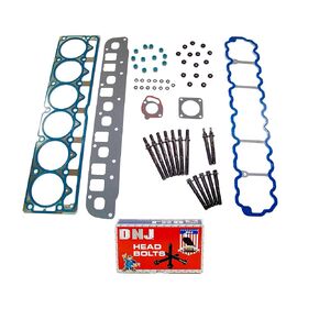 DNJ HGB1128 Cylinder Head Gasket Set with Head Bolt Kit for 2004-2006 Jeep Grand Cherokee 4.0L 242cid L6 OHV