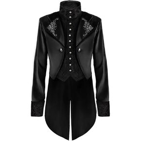 Colorful House Steampunk Jacket Vintage Tailcoat Renaissance Costume Halloween Outfit for Men