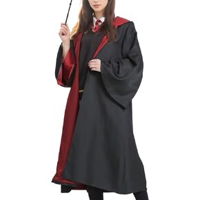 Magician Black Wizard Robes Halloween Costume Hooded Cloak Halloween Movie Role Play Costume Cape Outfit