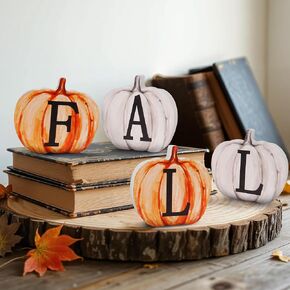 Cute Ghost Halloween Decorations Indoor, Wooden Tiered Tray Decor Table Sign, Set of 3 Black Cat Bat Witch Broom Signs Pumpkin Blocks Home Party Shelf Display Halloween Decor