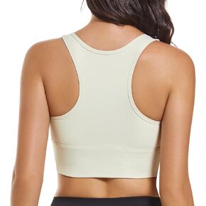 Sports Bra for Women Y-Back Racerback Longline Padded Workout Crop Tank Top Bras