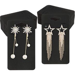 200 Pcs Earring Cards, 1.97" x 3.54" White Earring Display Cards for Selling, Earring Holder Cards with 6 Holes, Jewelry Packaging for Earrings Packaging Display and Crafts Business