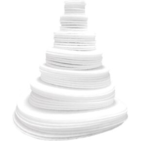 Playfully Ever After White Stiff Felt Circle (3/4 to 4 inch Mixed Size Pack - 54pc)