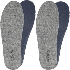 Women’s Warm Lambswool Insoles for Cold Winter Sheepskin Shoe Inserts, Thick Wool Insoles Fluffy Fleece Replacement for Shoes Boots Slippers Black EU39/US8-8.5