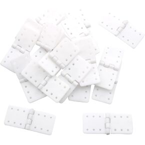 20PCS Model Airplane Fixed Wing Square Hinge Small Size RC Airplane KT Board Fixed Wing Hinge Plastic Hinge for Aileron Rudder Elevator Connection White
