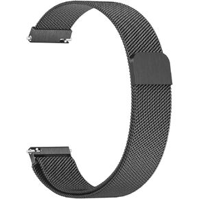 Stainless Steel Metal Watch Band for Men Women, Quick Release Watch Strap Adjustable Metal Mesh Solo Loop Bracelet Replacement Wristband 18mm 19mm