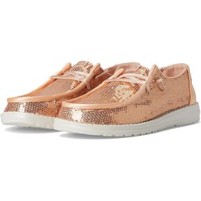 Hey Dude Womens Wendy Disco Sequin Blush 10 Medium