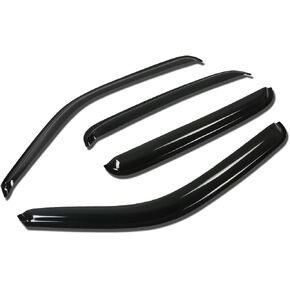 Auto Dynasty 4pcs Tape-On Window Vent Visor Deflector Rain Guard Compatible with Chevy Tahoe GMC Yukon Cadillac Escalade 4-Door 2000-2006, Acrylic