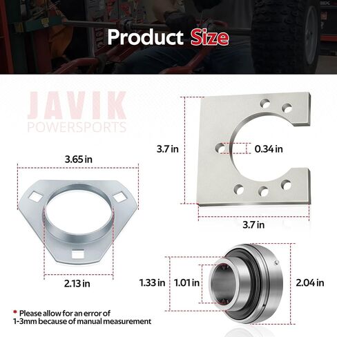 Go-Kart Rear Live Axle Bearing Kit 3-Hole for Go Karts Mini Bikes Trikes Off Road ATV in Saudi Arabia