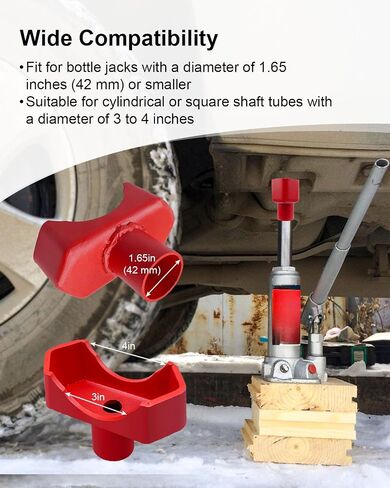 Jack Axle Adapter Lifting Saddle Fits for Bottle Floor Jack Suitable for 3-4" Round and Square Axle Tube, Axle Saddle Adapter Fits for 1.65Inch or Smaller Diameter Bottle Jack Shaft Saddles Black in Saudi Arabia