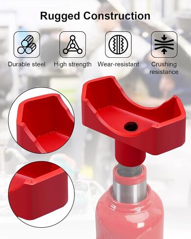 Jack Axle Adapter Lifting Saddle Fits for Bottle Floor Jack Suitable for 3-4" Round and Square Axle Tube, Axle Saddle Adapter Fits for 1.65Inch or Smaller Diameter Bottle Jack Shaft Saddles Black in Saudi Arabia