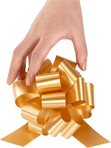 Gift Tek 5.5 Inch Ribbon Pull Bows, 10 Satin Pull Bows - 20 Loops, Instant, Teal Plastic Flower Bows For Gifts, Large, Instant Bows, For Wedding Gift Baskets, Wraps - Restaurantware in Kuwait