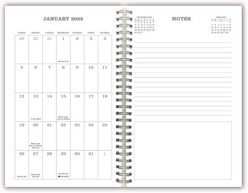 2025 Weekly & Monthly Planner, 16-Month Engagement Calendar: September 2024 - December 2025, 9" x 6" - Illustrated National Parks in Saudi Arabia